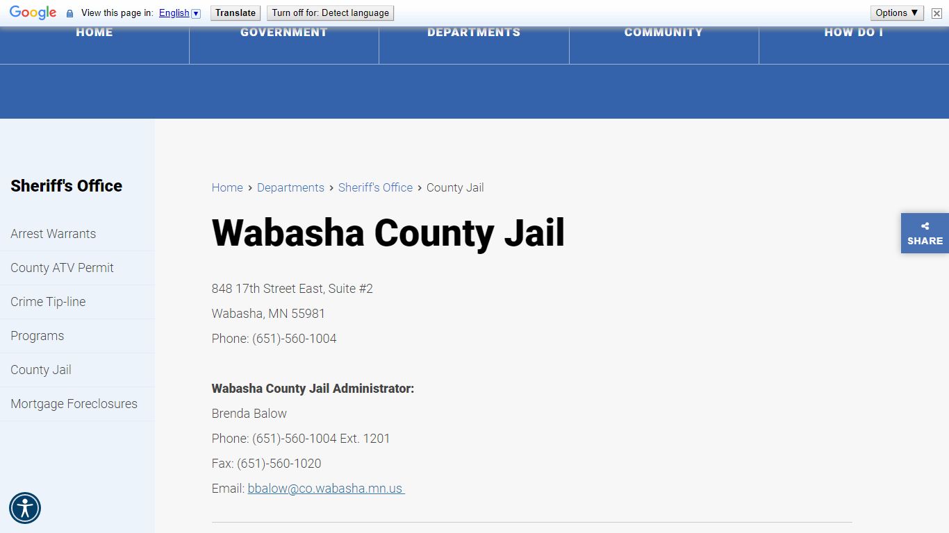 Wabasha County Jail